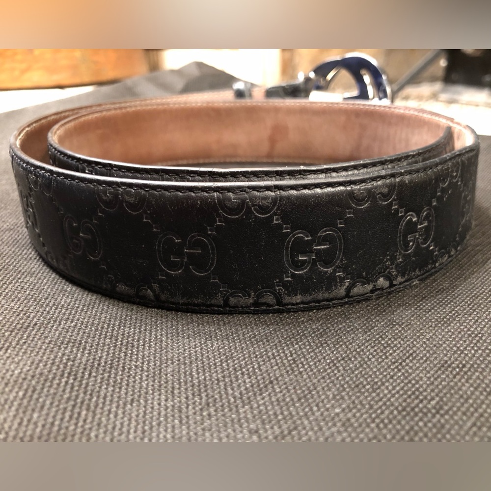 GUCCI - Signature Leather Belt - 80-32 - Picture 8 of 16